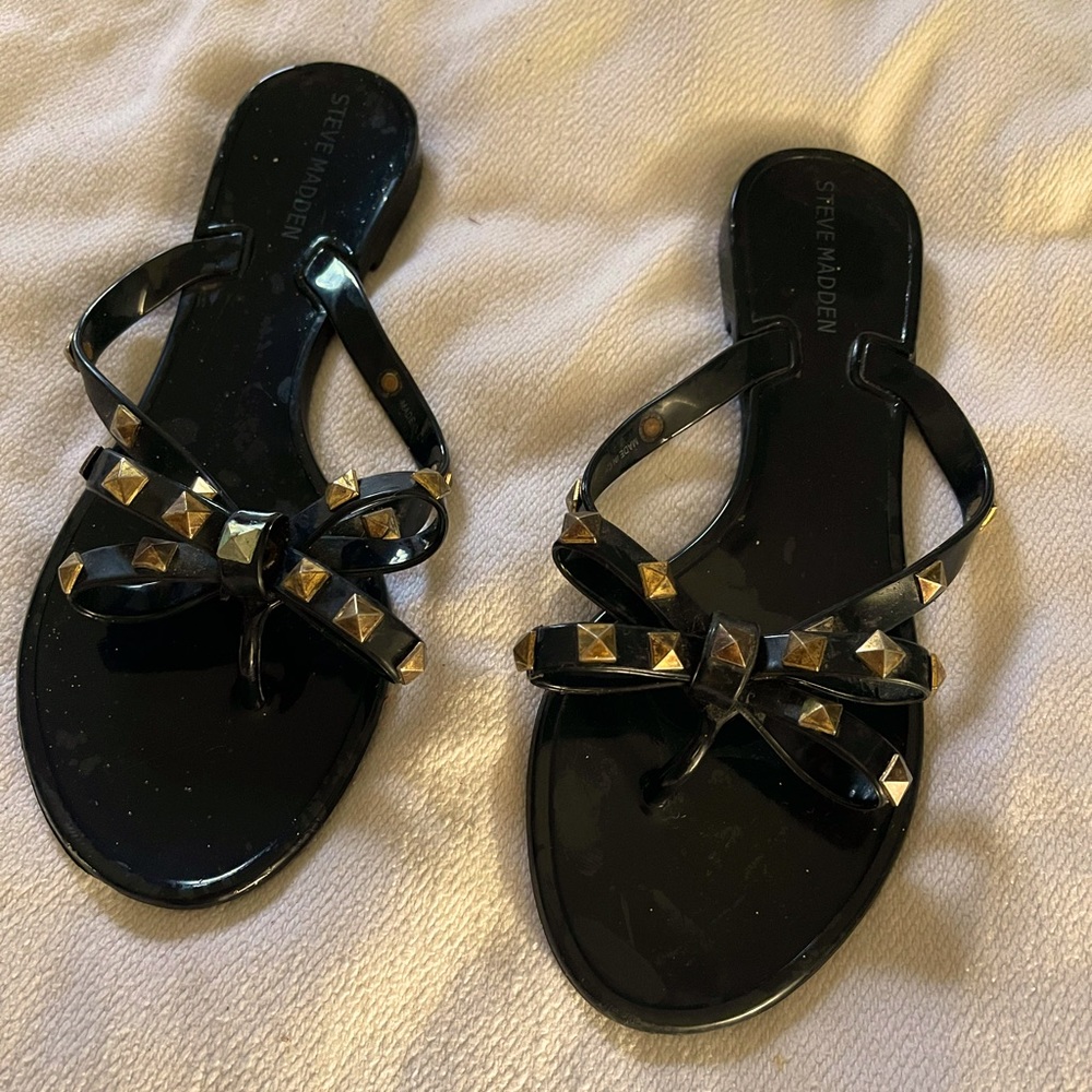 Steve Madden Studded Bowtie Sandals 7